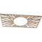 Ekena Millwork Hoover Wood Fretwork Pierced Ceiling Medallion, Red Oak, 30"W x 15"H x 11 1/8"ID x 3/8"T CMWP30X15X0375HORO - alternate 2